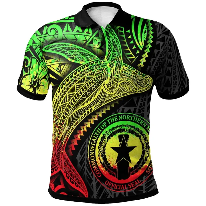 Alohawaii Shirt, Polo Shirt Polynesian Hibiscus Northern Mariana Islands, Humpback Whale & Coat of Arms Reggae | Alohawaii.co