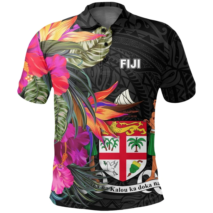 Alohawaii Shirt, Polo Shirt Polynesian Hibiscus Fiji, Hibiscus Polynesian Pattern | Alohawaii.co