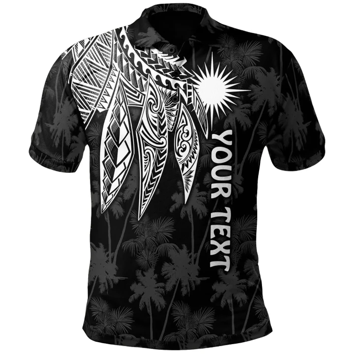 Alohawaii Shirt, Polo Shirt Polynesian Hibiscus Marshall Islands Personalised Polynesian Wings (White) | Alohawaii.co