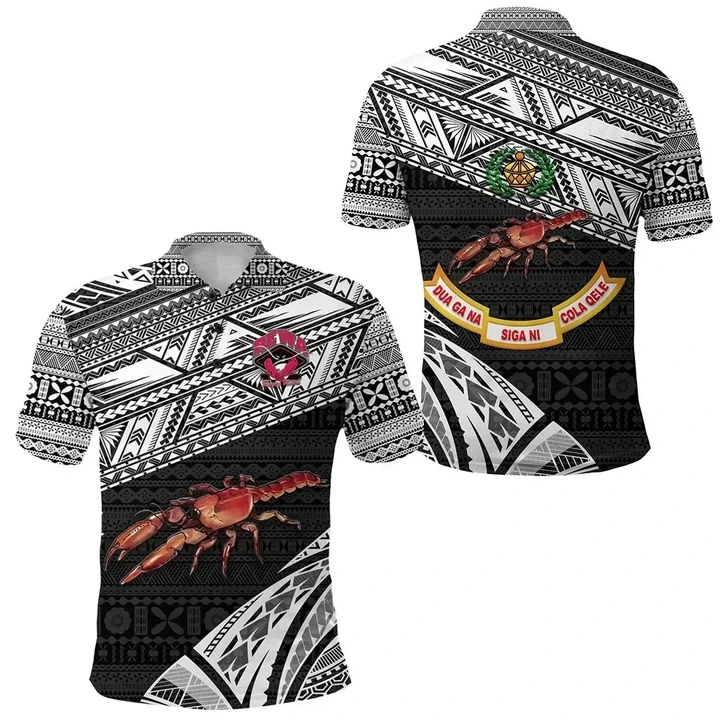 Alohawaii Shirt, Polo Shirt Polynesian Hibiscus Rewa Rugby Union Fiji Special Version, Black | Alohawaii.co