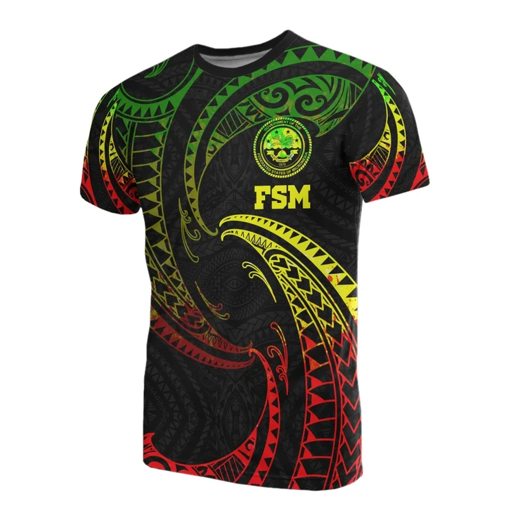 Alohawaii T-Shirt - Tee Federated States of Micronesia All Over - Reggae Tribal Wave | Alohawaii.co