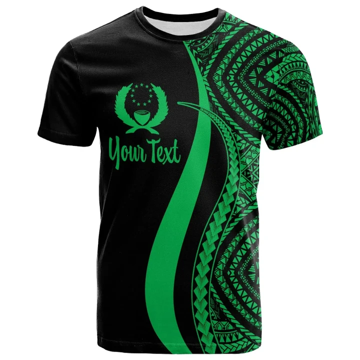 Alohawaii T-Shirt - Tee Pohnpei Custom Personalised Green - Micronesian Tentacle Tribal Pattern | Alohawaii.co