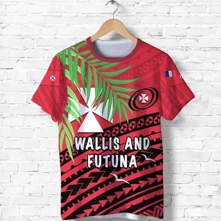 Alohawaii T-Shirt - Tee Wallis and Futuna Rugby Coconut Leaves | Alohawaii.co