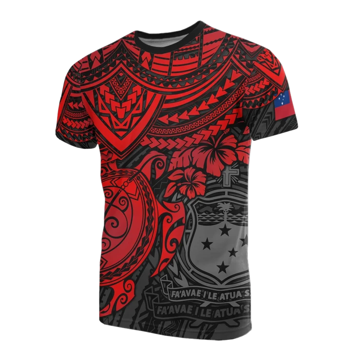 Alohawaii T-Shirt - Tee Samoa Polynesian - Red Turtle | Alohawaii.co