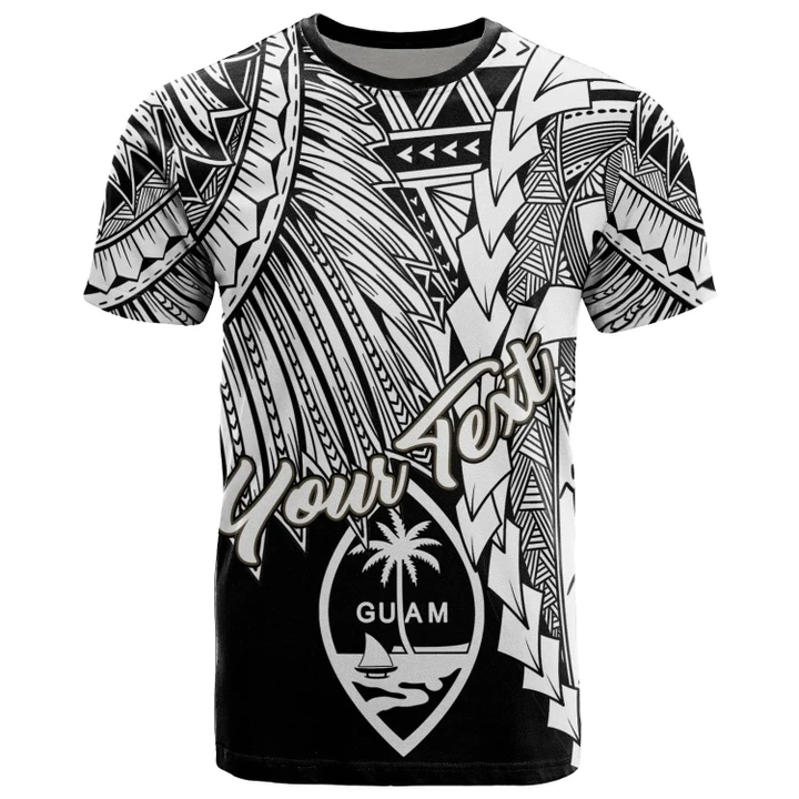 Alohawaii T-Shirt - Tee Guam Polynesian Custom Personalised - Tribal Wave Tattoo White | Alohawaii.co