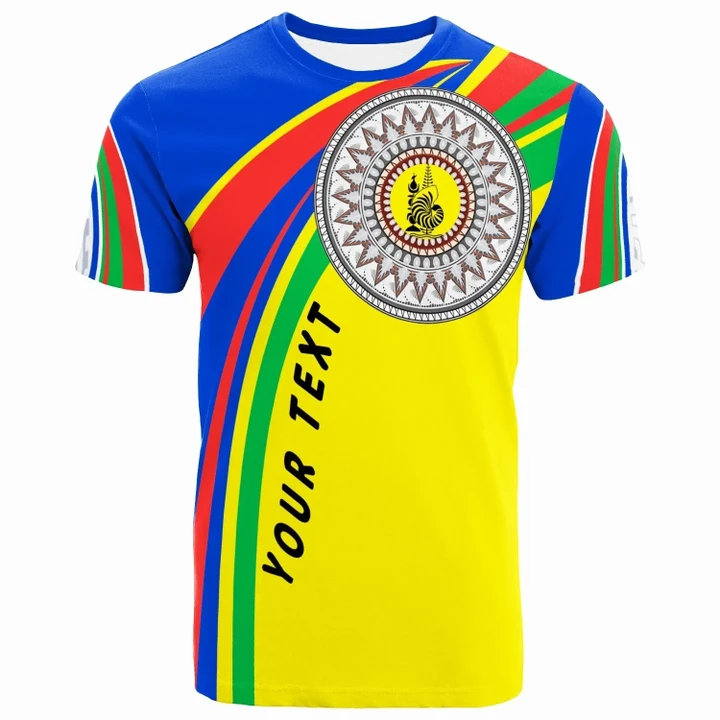 Alohawaii T-Shirt - Tee New Caledonia Custom Personalised - Handicraft Pattern With Flag Color I Love | Alohawaii.co