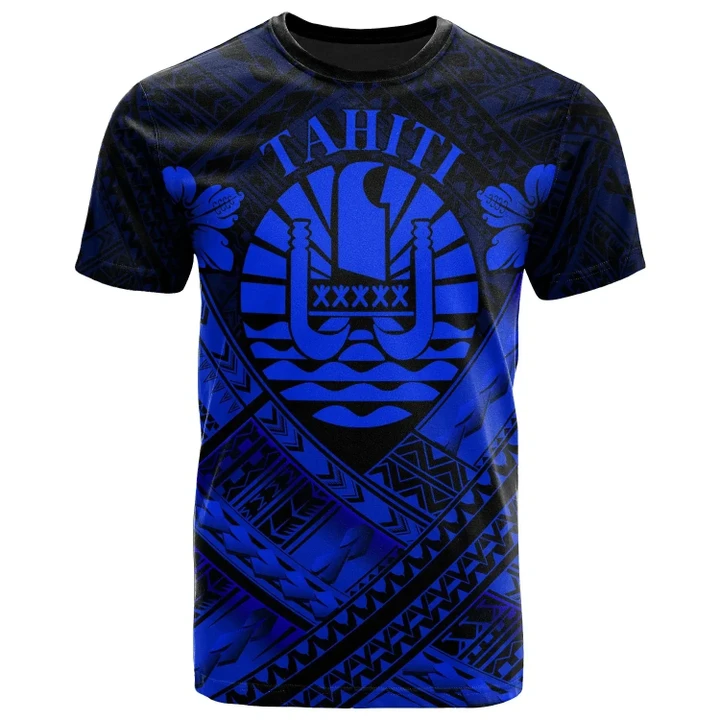 Alohawaii T-Shirt - Tee Tahiti Polynesian - Tahiti Blue Seal Camisole Hibiscus Style | Alohawaii.co