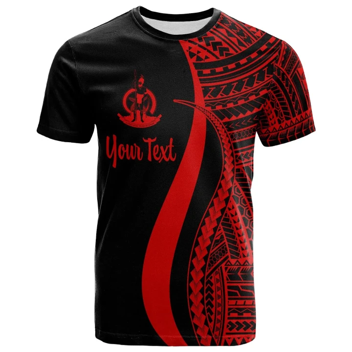 Alohawaii T-Shirt - Tee Vanuatu Custom Personalised Red Micronesian Tentacle Tribal Pattern | Alohawaii.co