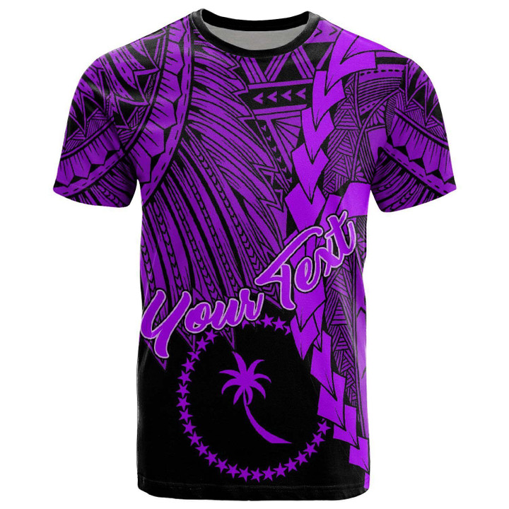 Alohawaii T-Shirt - Tee Chuuk Micronesia Custom Personalised - Tribal Wave Tattoo Purple | Alohawaii.co