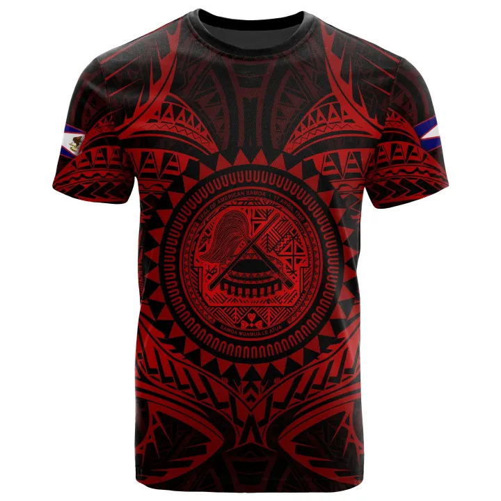 Alohawaii T-Shirt - Tee American Samoa Polynesian - Red Seal | Alohawaii.co