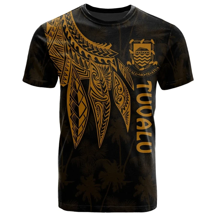 Alohawaii T-Shirt - Tee Tuvalu - Polynesian Wings (Golden) | Alohawaii.co