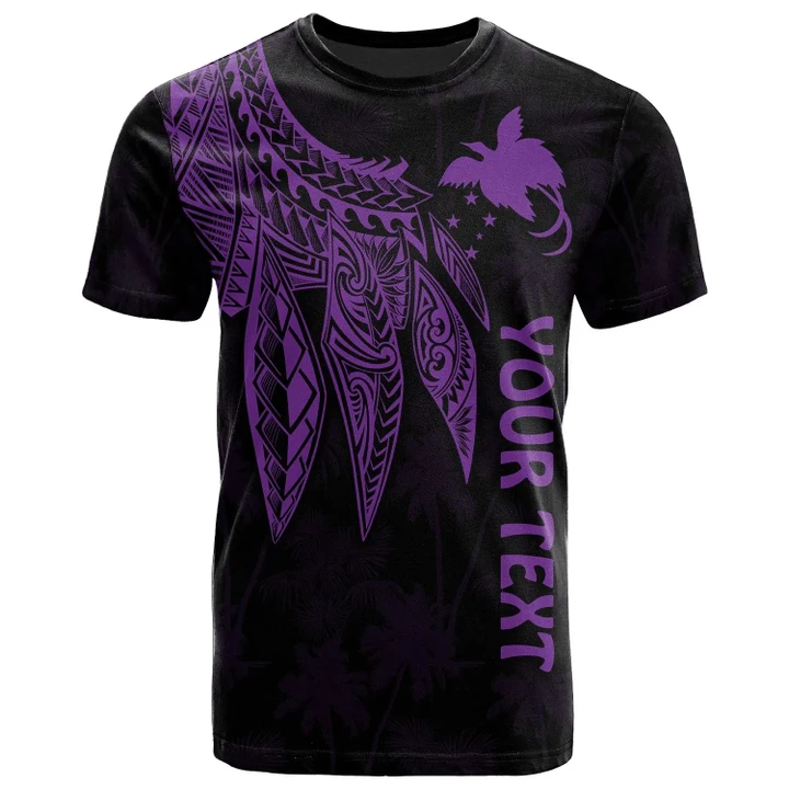 Alohawaii T-Shirt - Tee Papua New Guinea Personalised - Polynesian Wings (Purple) | Alohawaii.co