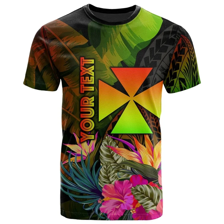Alohawaii T-Shirt - Tee Wallis and Futuna Polynesian Personalised - Hibiscus and Banana Leaves | Alohawaii.co