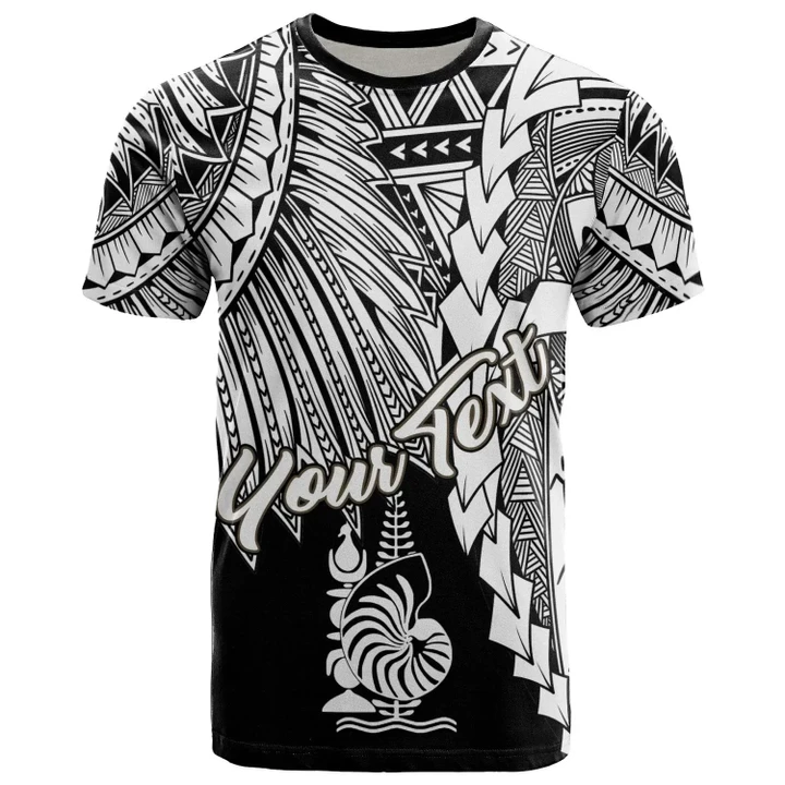 Alohawaii T-Shirt - Tee New Caledonia Polynesian Custom Personalised - Tribal Wave Tattoo White | Alohawaii.co