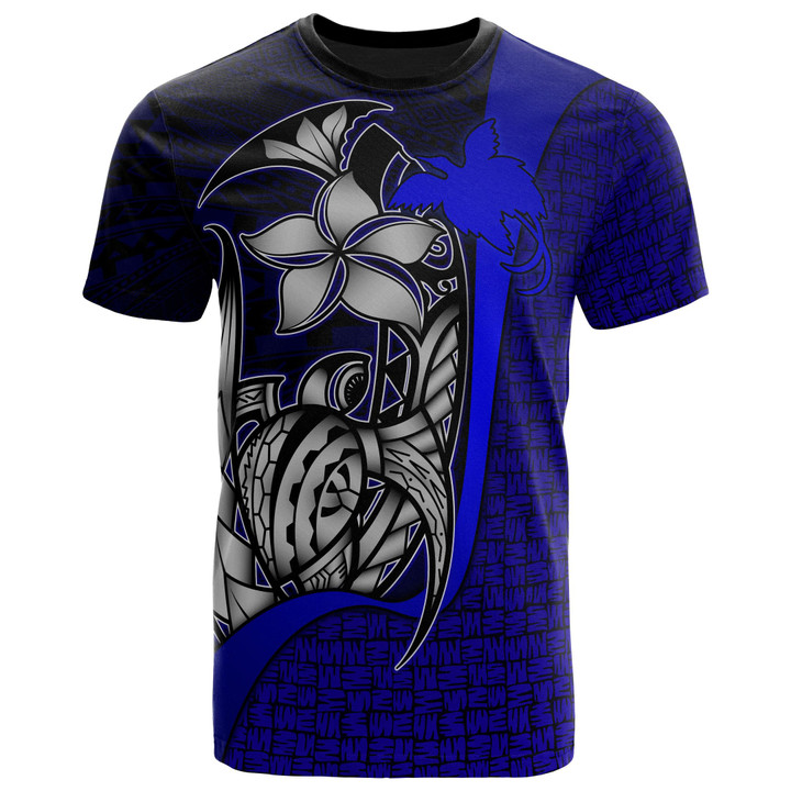 Alohawaii T-Shirt - Tee Papua New Guinea Polynesian Blue - Turtle with Hook | Alohawaii.co