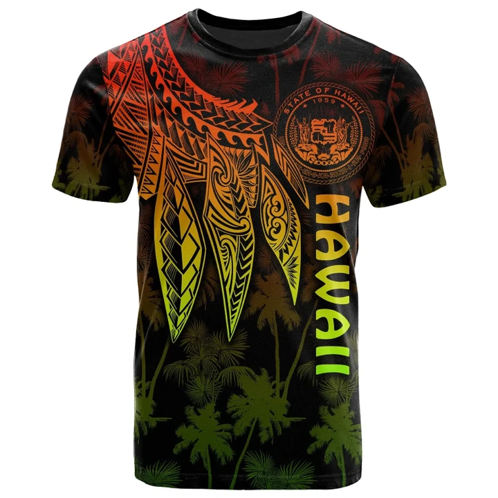 Alohawaii T-Shirt - Tee Polynesian Hawaii - Polynesian Wings (Reggae) | Alohawaii.co