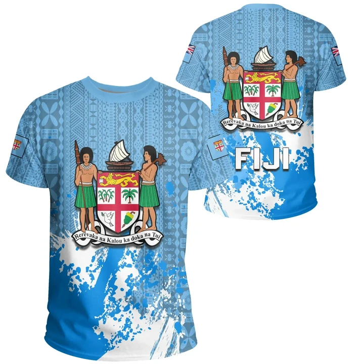 Alohawaii T-Shirt - Tee Fiji Coat Of Arms Spaint Style J8W | Alohawaii.co