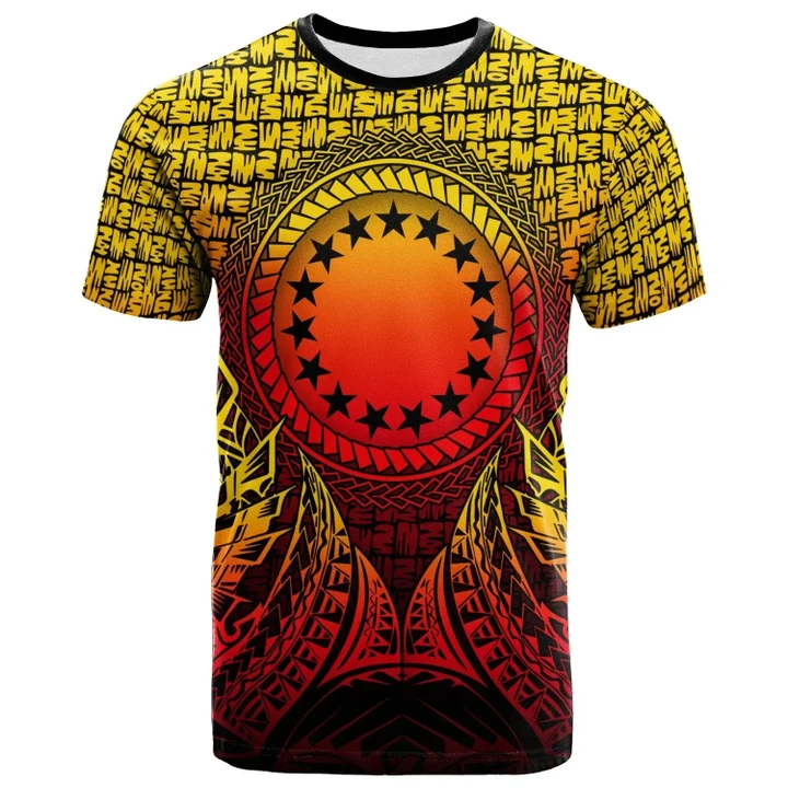 Alohawaii T-Shirt - Tee Cook islands - Circle Pattern Yellow | Alohawaii.co