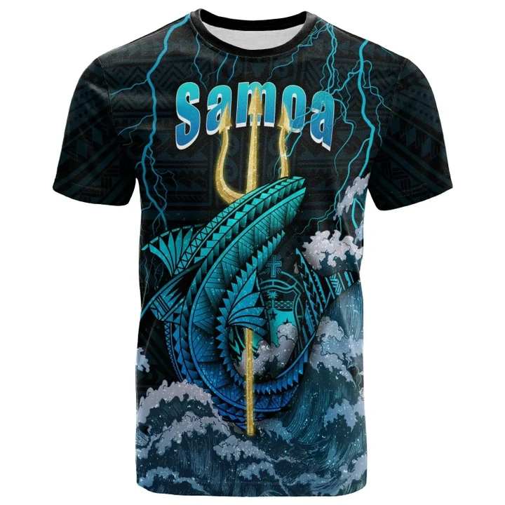 Alohawaii T-Shirt - Tee Samoa - Trident Thunder Shark | Alohawaii.co