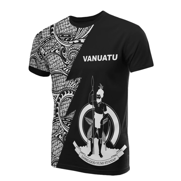 Alohawaii T-Shirt - Tee Vanuatu - Polynesian Pattern White Flash Style | Alohawaii.co