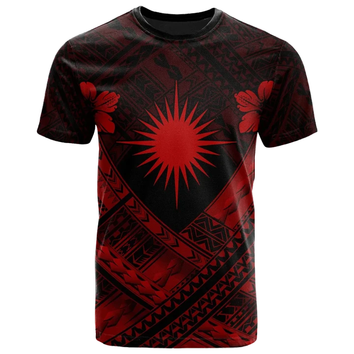 Alohawaii T-Shirt - Tee Marshall Islands Polynesian - Marshall Islands Red Flag Camisole Hibiscus Style | Alohawaii.co