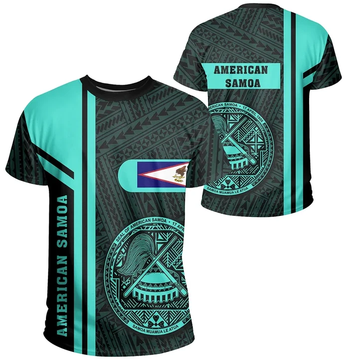 Alohawaii T-Shirt - Tee American Samoa Turquoise - Boba Style | Alohawaii.co