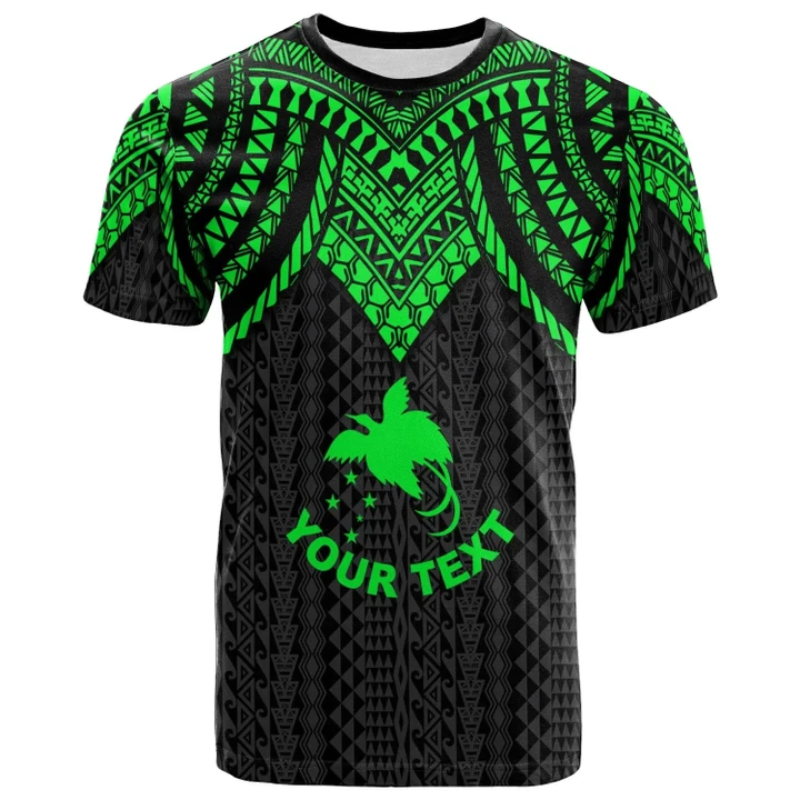 Alohawaii T-Shirt - Tee Papua New Guinea Custom Personalised - Polynesian Armor Style Green | Alohawaii.co