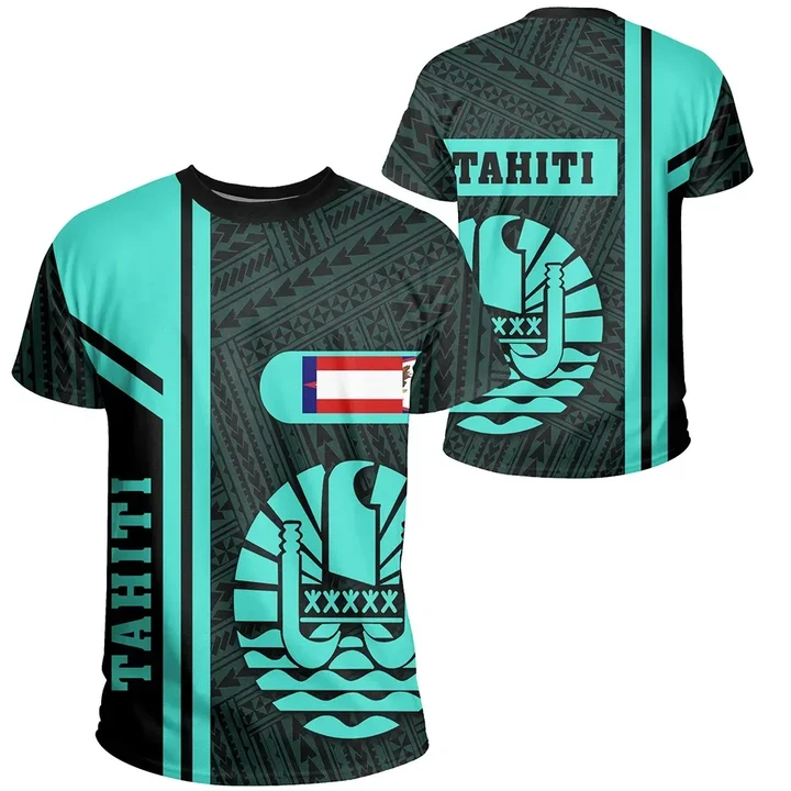 Alohawaii T-Shirt - Tee Tahiti Turquoise - Boba Style | Alohawaii.co