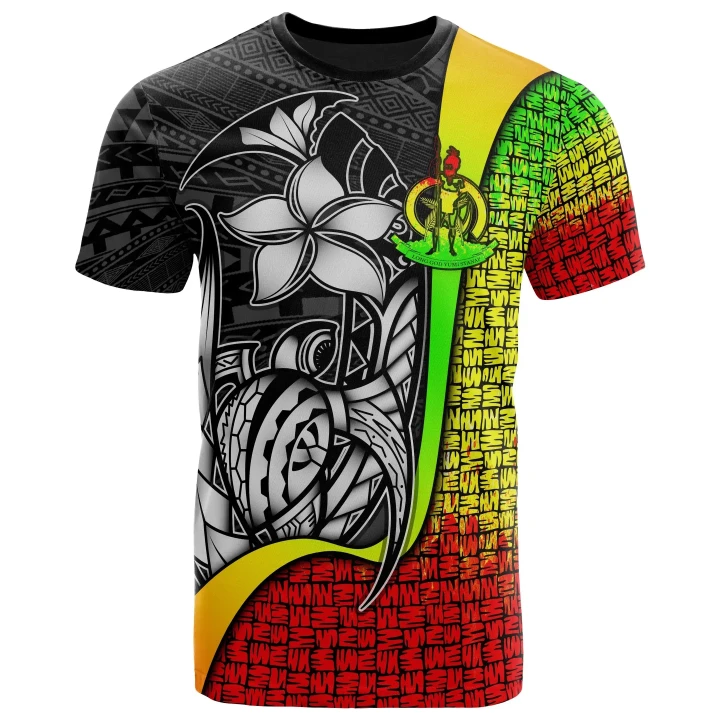 Alohawaii T-Shirt - Tee Vanuatu Coat of Arm Reggae - Turtle with Hook | Alohawaii.co