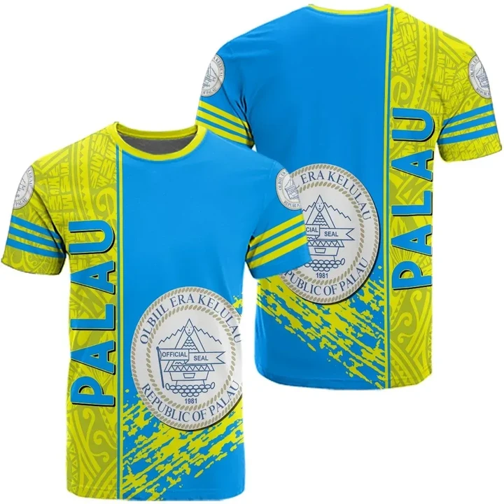 Alohawaii T-Shirt - Tee Palau Coat Of Arms Quarter Style | Alohawaii.co