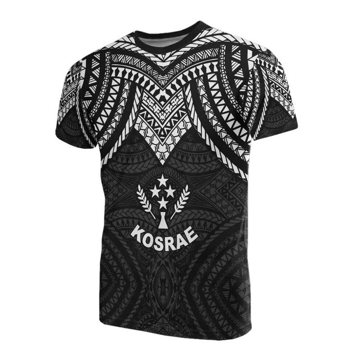 Alohawaii T-Shirt - Tee Kosrae - Micronesian Pattern Black Armor Style | Alohawaii.co