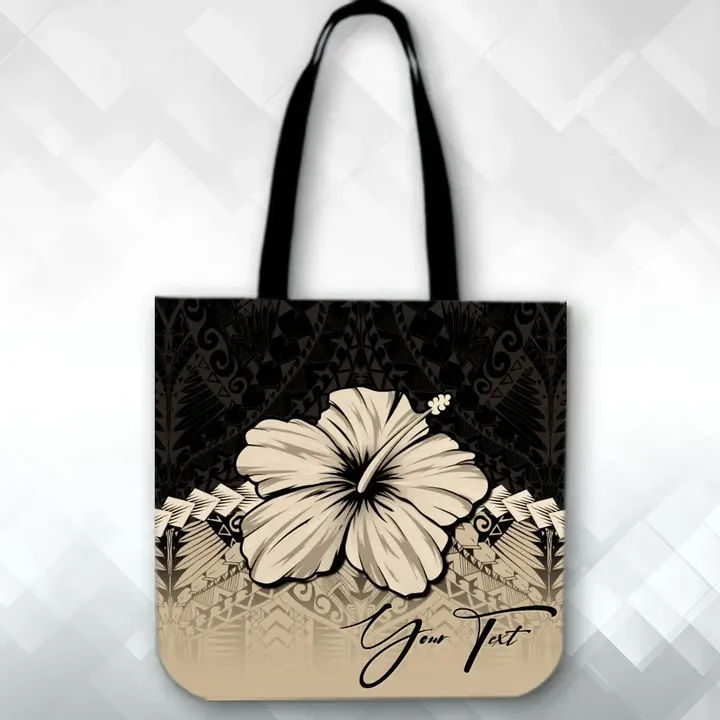 Alohawaii Bag - (Custom) Polynesian Tote Bag Hibiscus Personal Signature | Alohawaii.co