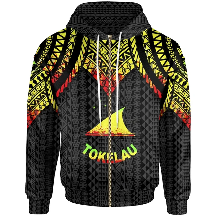 Alohawaii Clothing, Zip Hoodie Tokelau, Polynesian Armor Style Reagge | Alohawaii.co