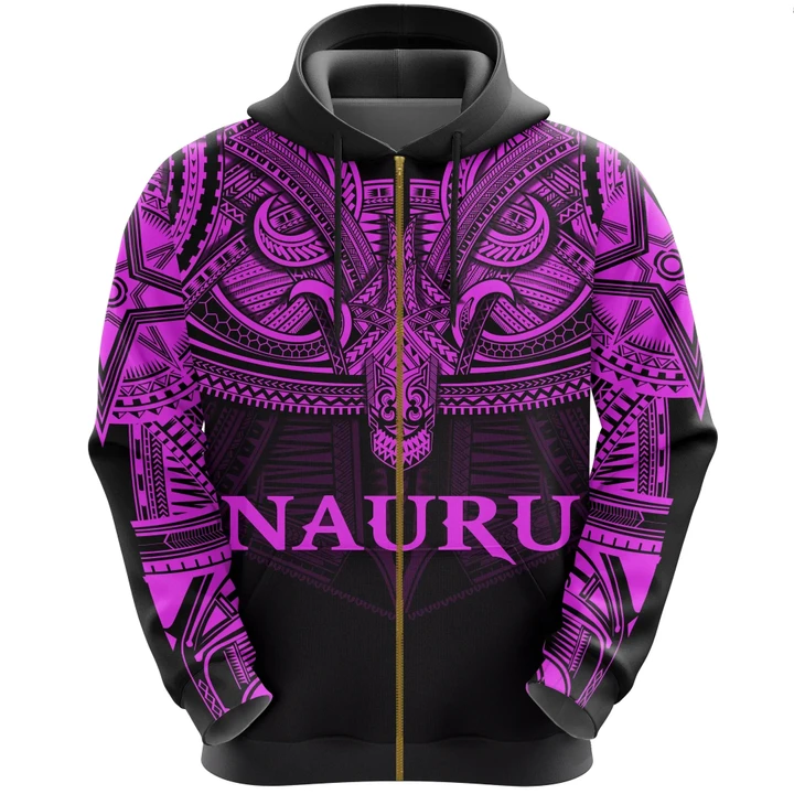 Alohawaii Clothing, Zip Hoodie Nauru (Pink) Polynesian | Alohawaii.co