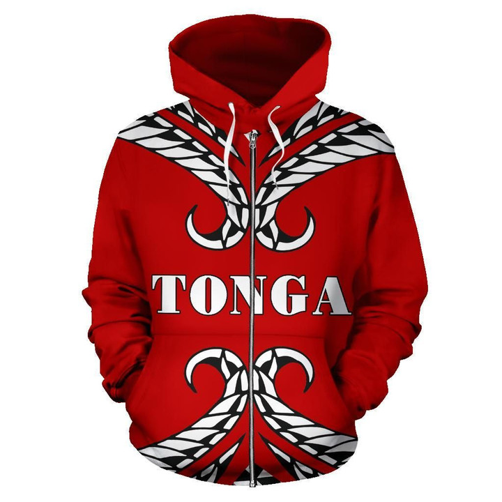 Alohawaii Clothing, Zip Hoodie Tonga Tribal Pattern All Over | Alohawaii.co