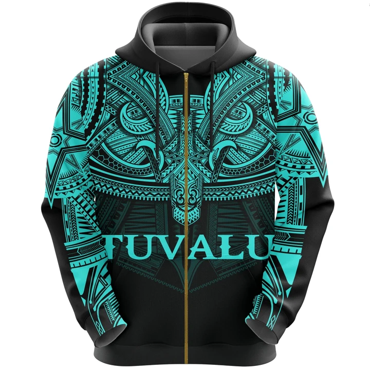 Alohawaii Clothing, Zip Hoodie Tuvalu (Blue) Polynesian | Alohawaii.co