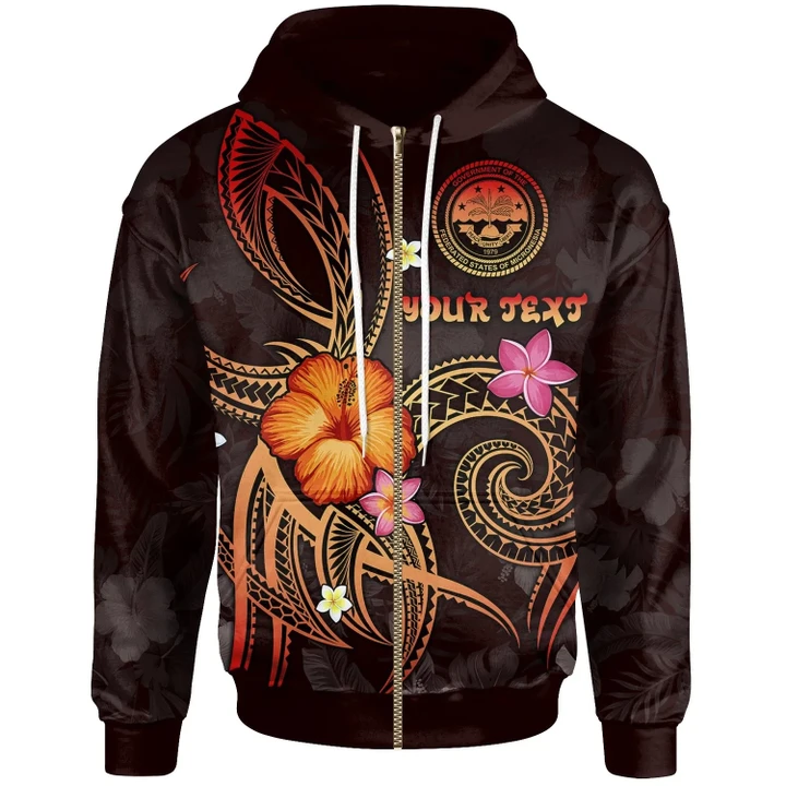 Alohawaii Clothing, Zip Hoodie Federated States of Micronesia Polynesian Personalised, Legend of FSM (Red) | Alohawaii.co