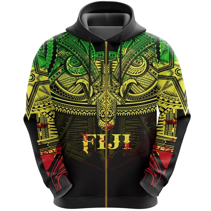 Alohawaii Clothing, Zip Hoodie Fiji (Reggae) Polynesian | Alohawaii.co