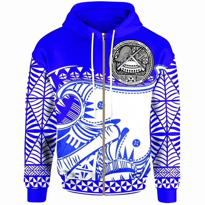Alohawaii Clothing, Zip Hoodie American Samoa Custom Personalised, Youthful Dynamic Style | Alohawaii.co