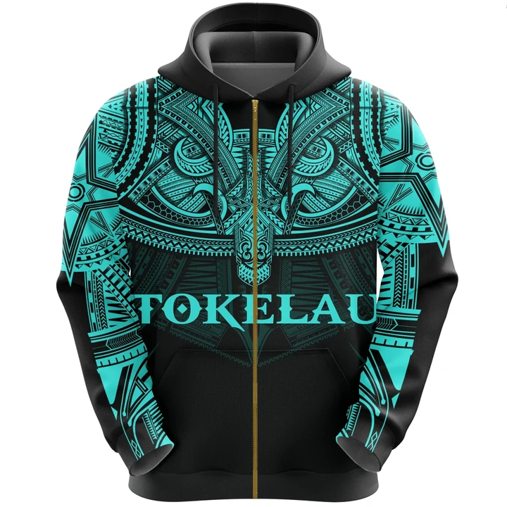 Alohawaii Clothing, Zip Hoodie Tokelau (Blue) Polynesian | Alohawaii.co