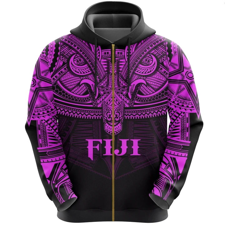 Alohawaii Clothing, Zip Hoodie Fiji (Pink) Polynesian | Alohawaii.co