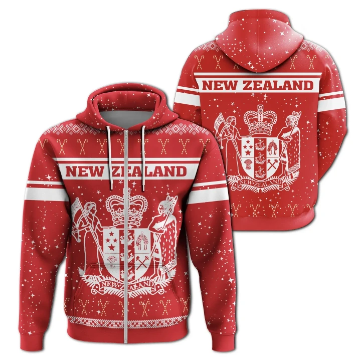Alohawaii Clothing, Zip Hoodie New Zealand Christmas, Ver 1 | Alohawaii.co