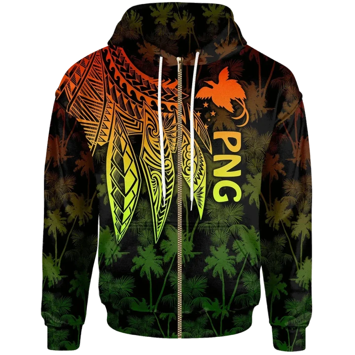 Alohawaii Clothing, Zip Hoodie Papua New Guinea , Polynesian Wings ( Reggae) | Alohawaii.co