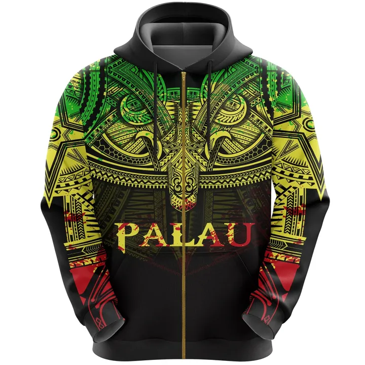 Alohawaii Clothing, Zip Hoodie Palau (Reggae) Polynesian | Alohawaii.co