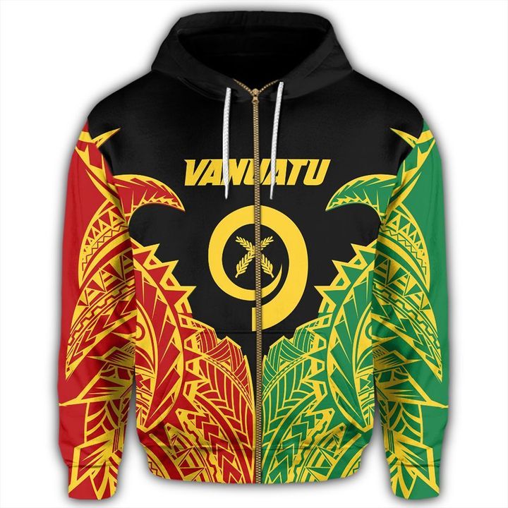 Alohawaii Clothing - Vanuatu Rising Style Zip Hoodie J0