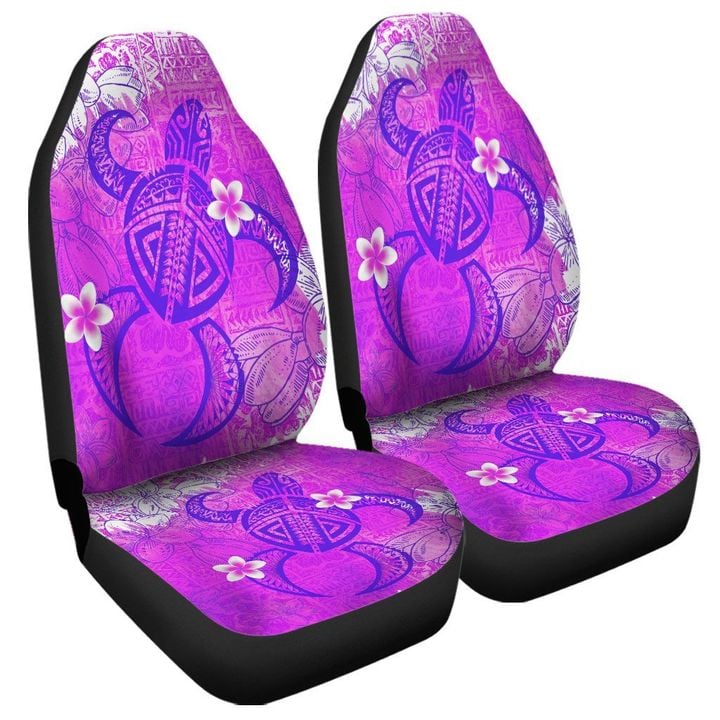 Alohawaii Accessories Car Seat Covers - Pink Polynesian Turtle Car Seat Covers J0