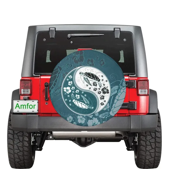 Yinyang Turtle Hibiscus Spare Tire Cover | alohawaii.co