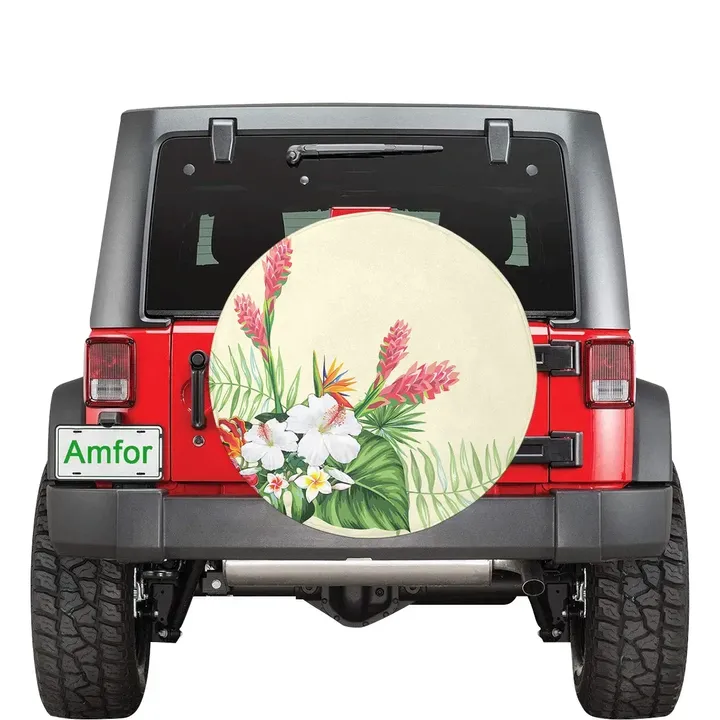 Wonderful Hibiscus Flower Spare Tire Cover | alohawaii.co