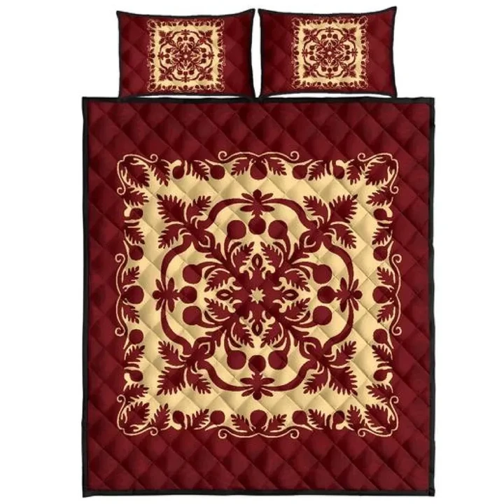 Alohawaii Quilt Bed Set - Hawaiian Quilt Royal Quilt Bed Set