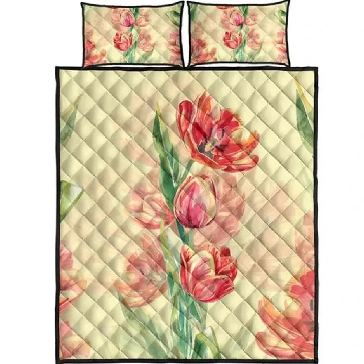 Alohawaii Quilt Bed Set - Beautiful Flower Quilt Bed Set